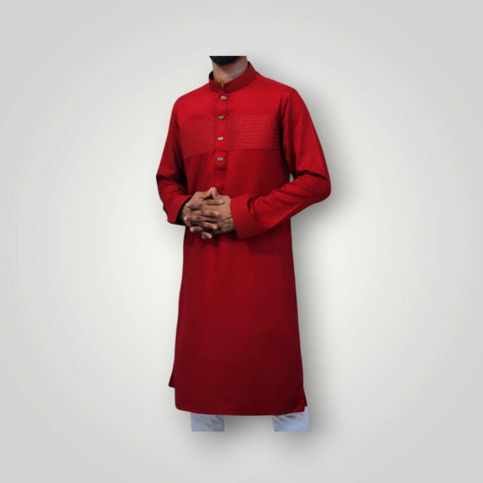 Premium Soft Cotton Embroidered Panjabi